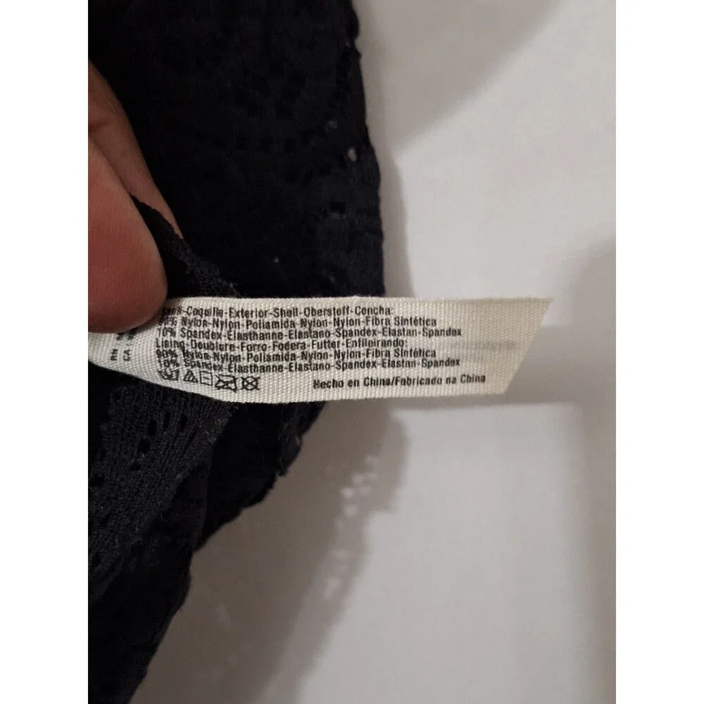 Free People Intimately Chase Me Crop Top Black Lace Brami Bralette Sz XS Sexy